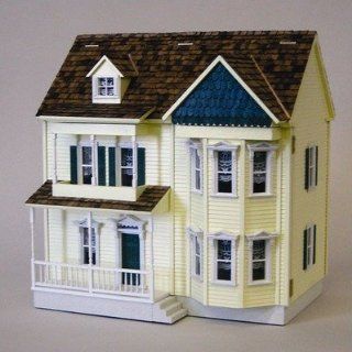 Half Scale Front Opening Victorian Shell Dollhouse Kit Toys & Games