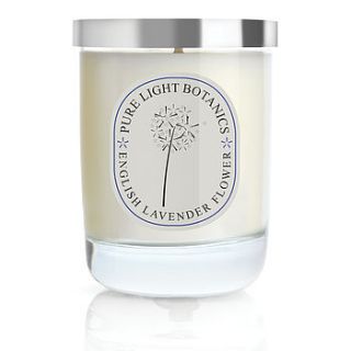 calming english lavender flower candle by pure light botanics