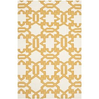 Safavieh Handwoven Moroccan Dhurrie Transitional Ivory Wool Rug (4 X 6)