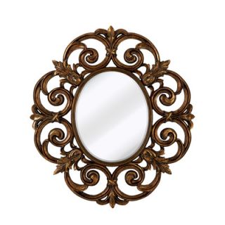 Majestic Mirror 62 H x 56 W Traditional Round Bevel Wall Mirror