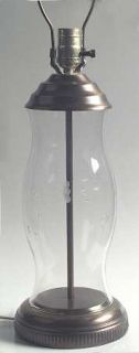 Princess House Crystal Heritage 28 Electric Lamp Base Antique   Gray Cut Floral
