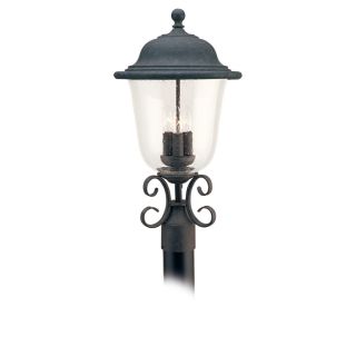 Sea Gull Lighting Trafalgar 3 light Oxidized Bronze Outdoor Post Lantern