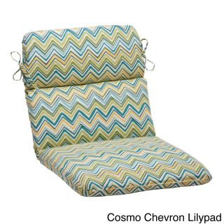 Pillow Perfect Cosmo Chevron Outdoor Rounded Chair Cushion