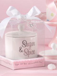 "Sugar, Spice & Everything Nice" Sugar Bowl Set of 12 Party Favors by Kate Aspen
