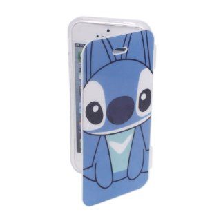 Stitch Design Front & Back Protect Case Cover Shell for Iphone 5 Blue Cell Phones & Accessories