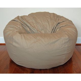 Ahh Products Wide 36 inch Tan Cotton Twill Bean Bag Chair Tan Size Large