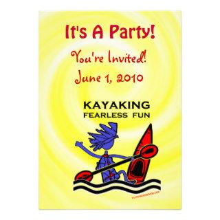 Kayaking Fearless Fun Personalized Invites