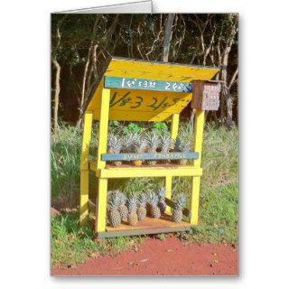 Maui Sweet Pineapple Stand Greeting Cards