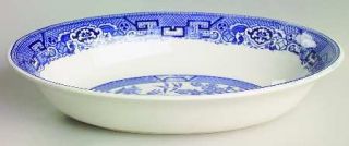 Homer Laughlin  Blue Willow 9 Oval Vegetable Bowl, Fine China Dinnerware   Will