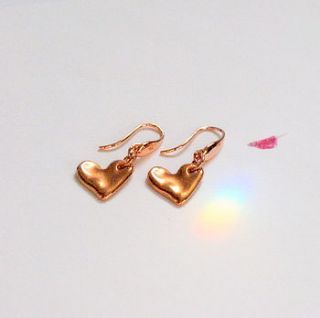 rose gold earrings precious heart by naturally heartfelt