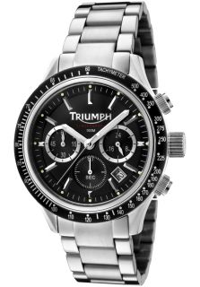 Triumph Motorcycles 3057 11  Watches,Mens Chronograph Black Dial Stainless Steel, Chronograph Triumph Motorcycles Quartz Watches