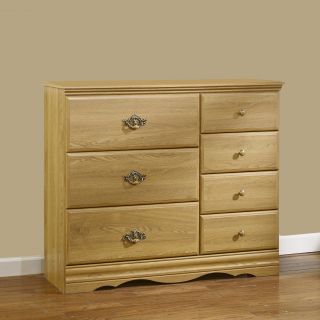 Lang Furniture Oak Creek Light Northern Oak 7 drawer Dresser Oak Size 7 drawer