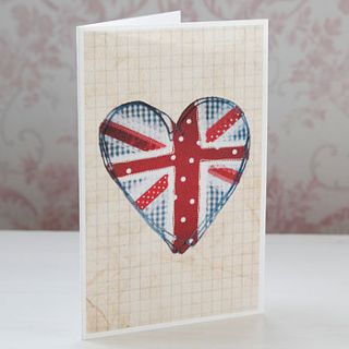 union jack heart best of british card by lovely jubbly