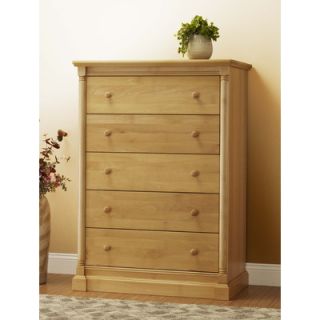 Orbelle Imperial 5 Drawer Chest 4005FW / 4005N Finish Natural