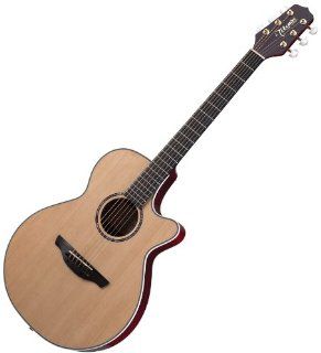Takamine Eg568c Fxc Thin Line Acoustic Electric Cutaway Guitar w/ Case Musical Instruments