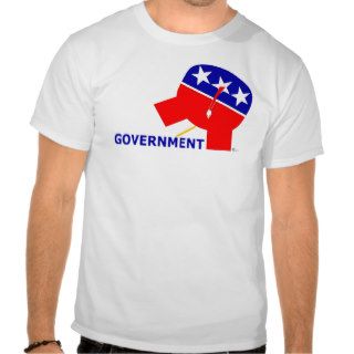 Republican Party Elephant Pissing On Government Tee Shirt