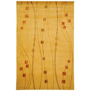 Safavieh Hand knotted Tibetan Honey Wool/ Silk Contemporary Rug (9 X 12)