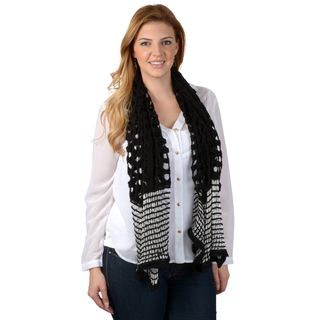 Journee Collection Womens Striped Open Weave Scarf