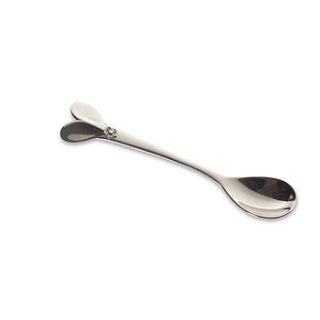 silver plated heart christening spoon by vivi celebrations