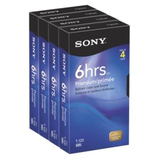 Sony 120 min VHS Tape Pack   4 pk