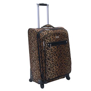 Nicole Miller Brown Spot Check 24 inch Spinner Upright Suitcase