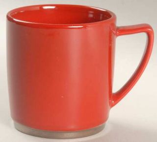 Gourmet Expressions Caterina Red Mug, Fine China Dinnerware   All Red, Coupe, Sm