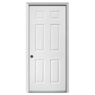 ProSteel 6 Panel Prehung Inswing Steel Entry Door (Common 32 in x 80 in; Actual 33.5 in x 81.75 in)