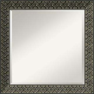 Intaglio Antique Black Framed Square Mirror