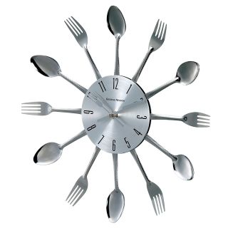 Telechron Metal Fork And Spoon Clock