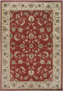 Power loomed Handicraft Imports Gibraltar Abstract Red 100 percent Heat set Polypropylene Area Rug (53 X 77)