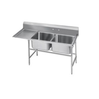 940 Series Seamless Bowl 2 Compartment Scullery Sink
