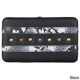 Journee Collection Faux leather Stud Checkbook Clutch Wallet