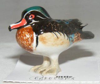 WOOD DUCK Colorful "Bob" New Figurine MINIATURE Porcelain LITTLE CRITTERZ LC554   Collectible Figurines