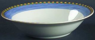 Signature Taos Cobalt Coupe Cereal Bowl, Fine China Dinnerware   Multicolor Geom