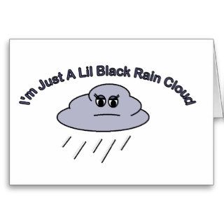 Little Black Rain Cloud Greeting Card