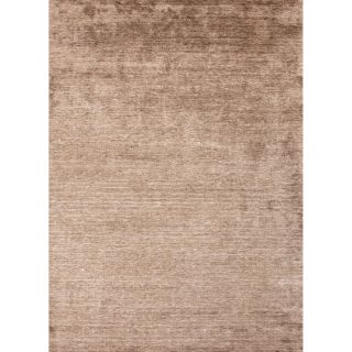 Hand loomed Solid pattern Brown Area Rug (36 X 56)
