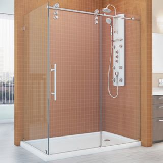 Dreamline Enigma Z 32 1/2 X 48 3/8 Frameless Sliding Shower Enclosure