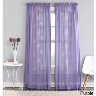Butterfly Lazer Sheer Curtain Panel Pair