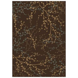 Shaw Living Berries 5 ft 3 in x 7 ft 10 in Rectangular Brown Transitional Area Rug