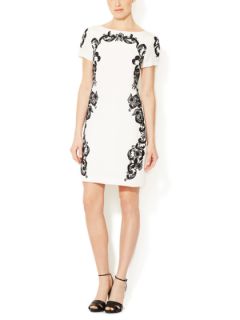 Embroidered Silk Shift Dress by Marchesa Voyage
