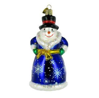 Shop Old World Christmas Glistening Victorian Snowman Glass Ornament at the  Home Dcor Store