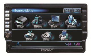 Exonic EXD 6805 7 Inch Motorized Single Din TFT LCD Multimedia Disc Player with Bulit In Bluetooth  Vehicle Dvd Players 