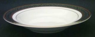American Atelier Buckingham Rim Soup Bowl, Fine China Dinnerware   Gold&Platinum