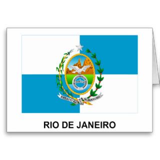 Rio de Janeiro, Brazil Flag Card