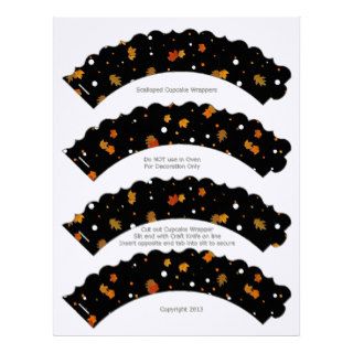 Thanksgiving Holiday Party Cupcake Wrappers Letterhead Template