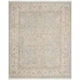 Safavieh Hand knotted Oushak Blue/ Ivory Wool Rug (6 X 9)