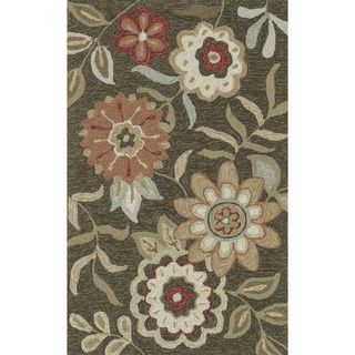 Hand hooked Charlotte Brown Rug (23 X 39)