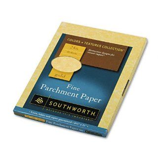 Southworth Color + Textures Collection™ Fine Parchment Paper, 8 1/2in. x 11in., 24 Lb., Gold, Pack Of 80 