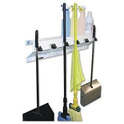 Ex cell Glossy white Metal Mop And Broom Holder With Six Hooks