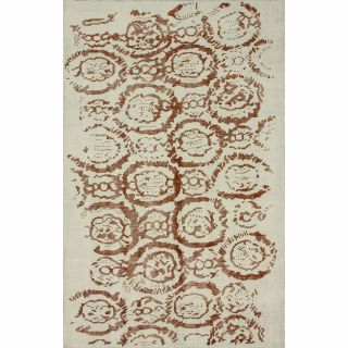 Nuloom Hand knotted Abstract Natural Wool Rug (5 X 8)